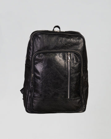 Catigliano - Zaino Nero In Vera Pelle