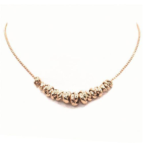 Alisei - Collana nodini centrali in argento rosè