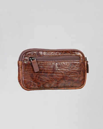 Elettra - Pochette da Donna in Vera pelle Testa di Moro