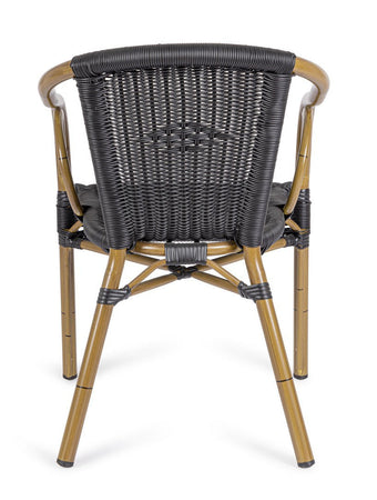 Sedia "Cala" struttura in alluminio con braccioli per interni ed esterni