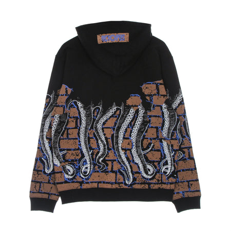 OCTOPUS Felpa Leggera Cappuccio Uomo Bricks Hoodie Black da uomo