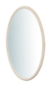Biscottini Specchiera da parete verticale/orizzontale in legno finitura bianca anticata L72XPR4,5XH122 cm Made in Italy