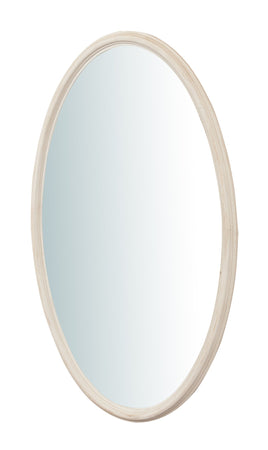 Biscottini Specchiera da parete verticale/orizzontale in legno finitura bianca anticata L72XPR4,5XH122 cm Made in Italy