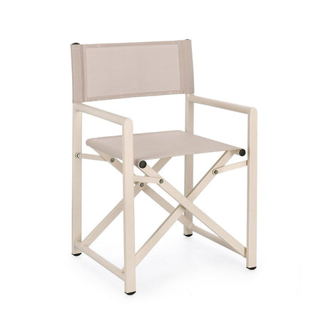 Sedia da regista "Taylor" , struttura in alluminio, seduta in textilene, ideale per giardino