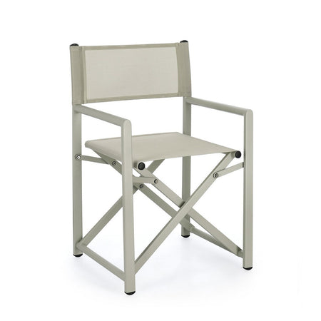 Sedia da regista "Taylor" , struttura in alluminio, seduta in textilene, ideale per giardino
