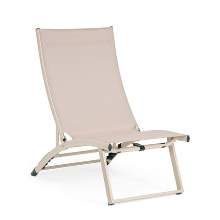 Poltrona Lounge reclinabile "Taylor" struttura in alluminio, da 53 x 166.5 x 90 cm