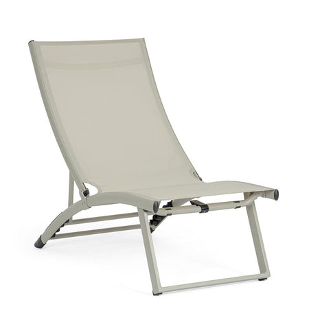 Poltrona Lounge reclinabile "Taylor" struttura in alluminio, da 53 x 166.5 x 90 cm