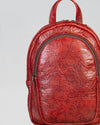 Glenda - Zaino Rosso in Pelle Stampata