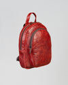 Glenda - Zaino Rosso in Pelle Stampata