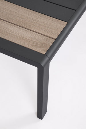 Salotto con poltrone e tavolino "Elna" struttura in alluminio per veranda e giardino