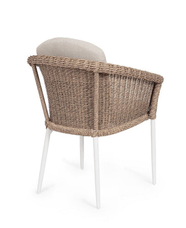 Sedia "Oceana" struttura in alluminio con cuscino per interni ed esterni