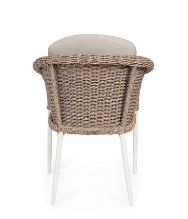 Sedia "Oceana" struttura in alluminio con cuscino per interni ed esterni