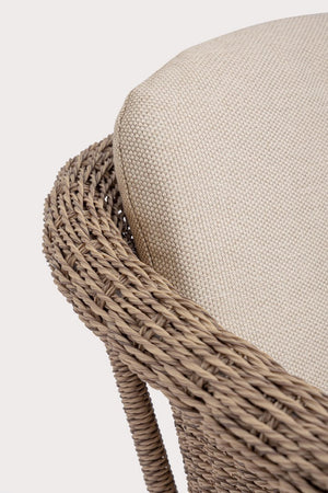 Sedia "Oceana" struttura in alluminio con cuscino per interni ed esterni