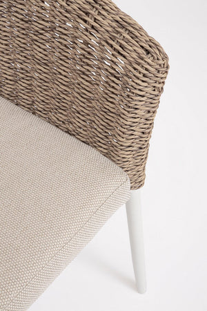 Sedia "Oceana" struttura in alluminio con cuscino per interni ed esterni