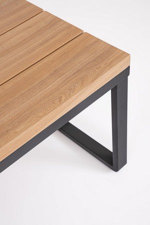 Salotto con poltrone e tavolino "Zelmar" struttura in alluminio per veranda e giardino