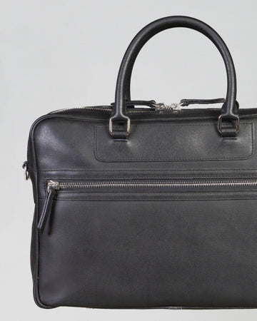 Plinio - Cartella Business Nera In Vera Pelle