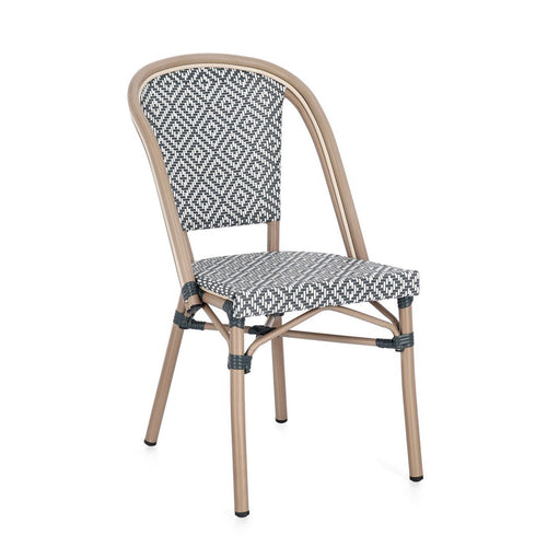 Sedia Silveira struttura in alluminio seduta in textilene per interni ed esterni