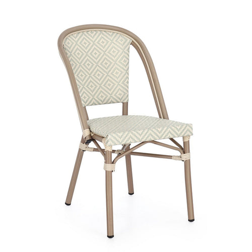 Sedia Silveira struttura in alluminio seduta in textilene per interni ed esterni