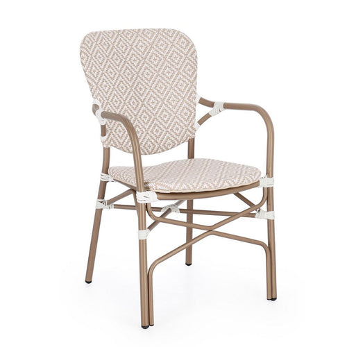 Sedia Cadeira struttura in alluminio seduta in textilene per interni ed esterni