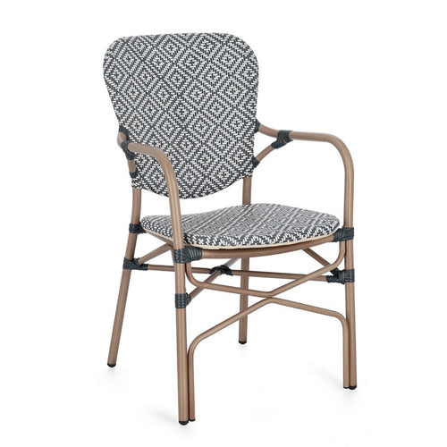 Sedia Cadeira struttura in alluminio seduta in textilene per interni ed esterni