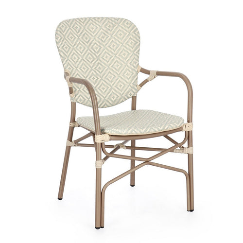 Sedia Cadeira struttura in alluminio seduta in textilene per interni ed esterni