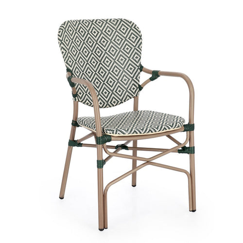 Sedia Cadeira struttura in alluminio seduta in textilene per interni ed esterni