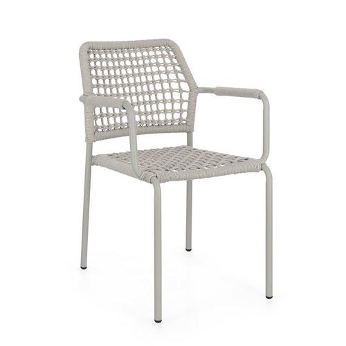 Sedia Rajada struttura in alluminio con braccioli per interni ed esterni