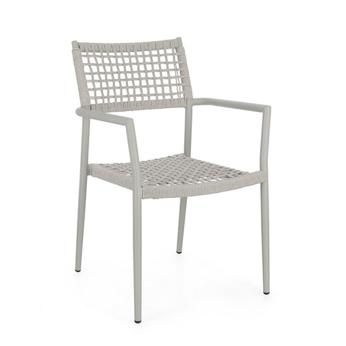 Sedia Caleta struttura in alluminio con braccioli per interni ed esterni