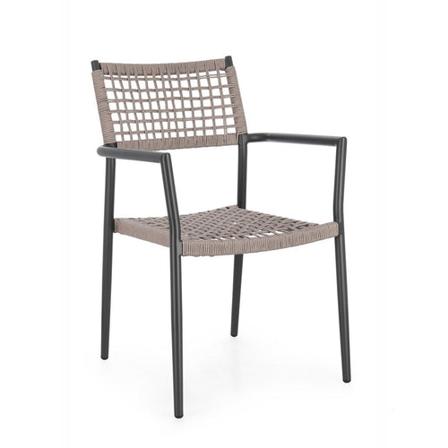 Sedia Caleta struttura in alluminio con braccioli per interni ed esterni