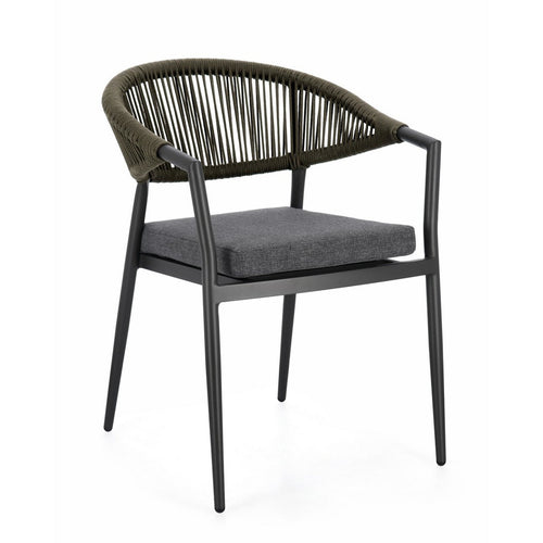 Sedia Millor struttura in alluminio con braccioli per interni ed esterni