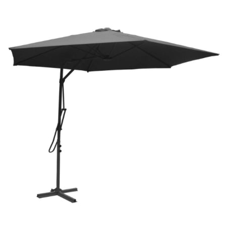 Ombrellone con palo laterale ''Zenith'' 2,5 x 2,5 mt in acciaio verniciato a polvere da giardino e balcone