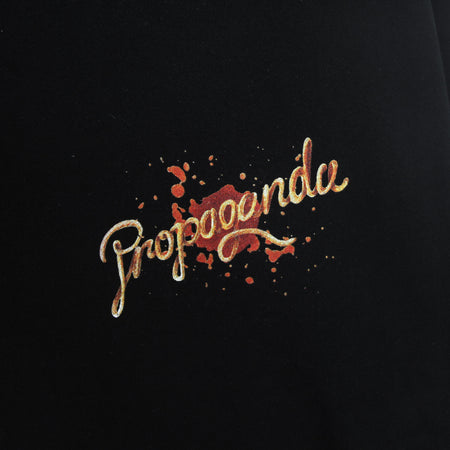 PROPAGANDA Felpa Leggera Cappuccio Uomo Spaghetti Hoodie Black da uomo