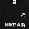 Nike Felpa Girocollo Uomo Sportswear Air Brushed-back Crew Black/light Bone da uomo