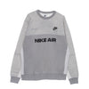 Nike Felpa Girocollo Uomo Sportswear Air Brushed-back Crew Lt Iron Ore/htr/phantom/black da uomo
