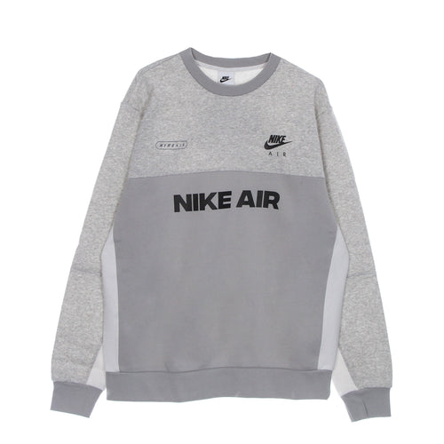 Nike Felpa Girocollo Uomo Sportswear Air Brushed-back Crew Lt Iron Ore/htr/phantom/black da uomo