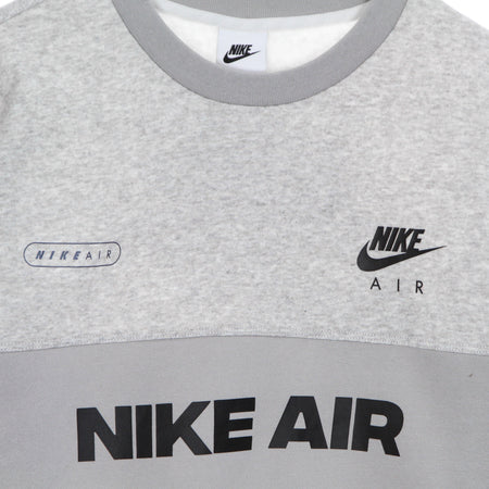Nike Felpa Girocollo Uomo Sportswear Air Brushed-back Crew Lt Iron Ore/htr/phantom/black da uomo