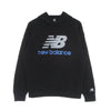 NEW BALANCE Felpa Cappuccio Uomo Athletics Winterized Cord Hoodie Black da uomo