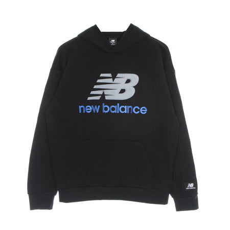 NEW BALANCE Felpa Cappuccio Uomo Athletics Winterized Cord Hoodie Black da uomo