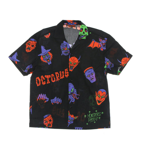 OCTOPUS Camicia Manica Corta Uomo Halloween Monsters Familiy Shirt Black/purple da uomo
