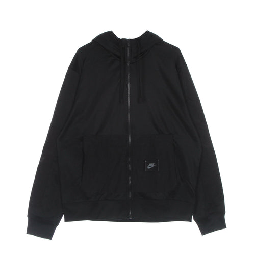Nike Felpa Cappuccio Zip Uomo Sportswear Spu Dri-fit Fleece Full-zip Hoodie Bb Black/black da uomo