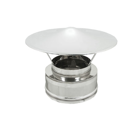 Fumaiolo da 200-250mm tipo cinese inox AISI 304 base tonda doppia parete