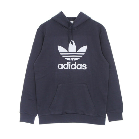 Adidas Felpa Leggera Cappuccio Uomo Trefoil Hoody Shadow Navy/white da uomo