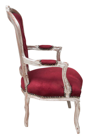 Biscottini Poltrona stile francese Luigi XVI in legno massello di faggio