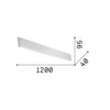 Applique Moderna Linus Alluminio Nero Led 32W 3000K Luce Calda