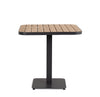 Tavolo Belmar struttura in alluminio verniciato a polvere piano effetto legno per arredo casa