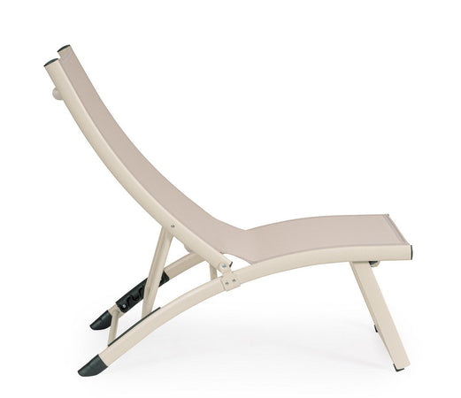 Poltrona Lounge reclinabile "Taylor" struttura in alluminio, da 53 x 166.5 x 90 cm
