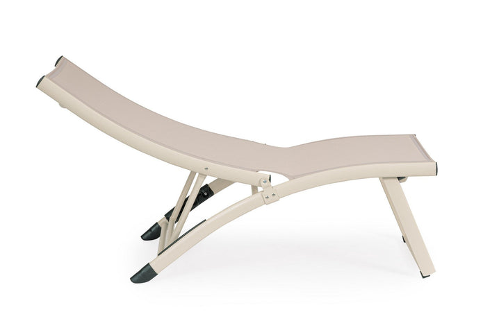 Poltrona Lounge reclinabile "Taylor" struttura in alluminio, da 53 x 166.5 x 90 cm