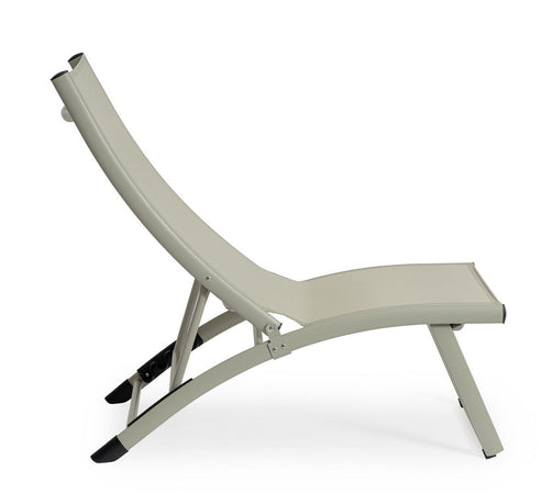 Poltrona Lounge reclinabile "Taylor" struttura in alluminio, da 53 x 166.5 x 90 cm