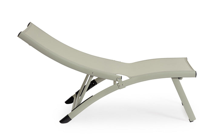 Poltrona Lounge reclinabile "Taylor" struttura in alluminio, da 53 x 166.5 x 90 cm