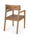 Sedia Rodano in legno di acacia con braccioli per interni ed esterni